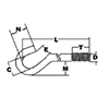 Hook Bolt,Special<br />(DxLxCxTzB)<br />(B expressed in degrees) by Delta Fastener